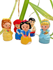 Rare Lot de 5 anciennes figurines disney mega bloks numérotées  (Cendrillon, ...