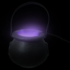  1set Halloween Candy Bucket with Mist Maker LED Mist Maker pour Halloween Party