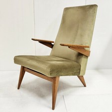 FAUTEUIL VINTAGE 1950 PARKER KNOLL 50S 1950S PIEDS COMPAS ANNEES 50 ROCKABILLY