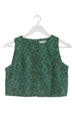 Crop-top Dames Top T EU 38 vert fluo-noir-bleu style décontracté