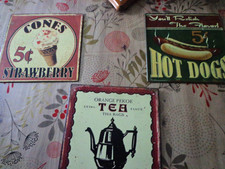 lot de 3 plaques en tole