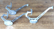 lot de 3 anciens porte-manteau patère en aluminium style Eiffel vintage école