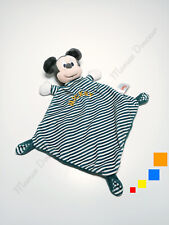 Doudou Plat/Mouchoir Souris Mickey Doré Noir Vert Blanc Rayé - Disney Baby Kiabi