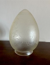 GLOBE EN VERRE GRAVE FORME CONIQUE POUR LUMINAIRE APPLIQUE