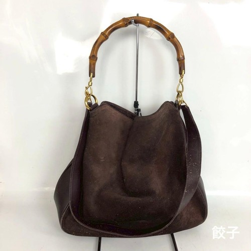 Sac cabas gucci bambou daim - cabas,