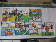 LOT 7 MOUCHOIRS ENFANT JEUX