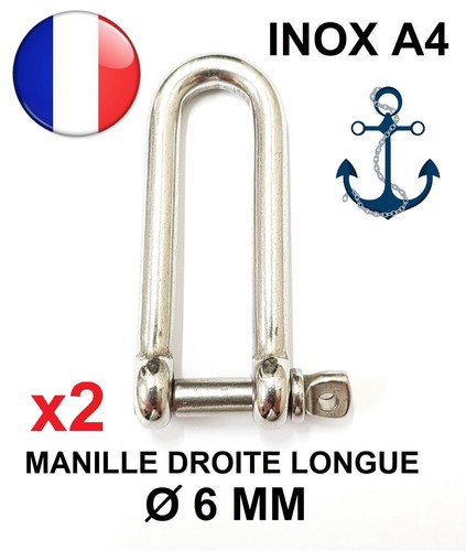 Manille droite longue - manille, forgee