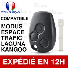 Coque Clé Boitier Vierge Compatible Renault Plip Kangoo Clio Modus 3 Boutons