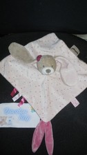 doudou plat lapin rose Nina Jade & Lili NATTOU