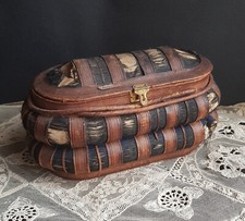 Rare ! très ancien panier coffret nécessaire poupée ancienne