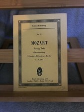 Mozart Trio cordes violon alto violoncelle KV 563 partition poche Eulenburg n°70