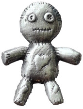 Voodoo Doll Pewter Pin Badge