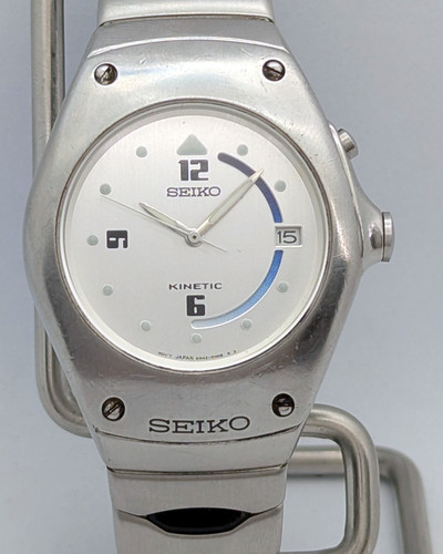 Seiko kinetic 5m42 0e39 - seiko, silver
