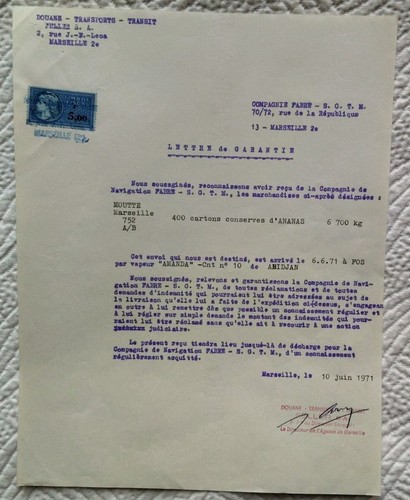 Compagnie fabre sgtm - compagnie, fabre-sgtm~lettre