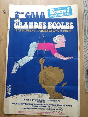 Affiche ancienne 2eme gala des - gala,