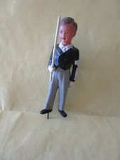 POUPEE  PETITCOLLIN  TOUT CELLULO COMMUNIANT  années 50 /60 CIERGE COSTUME NOIR