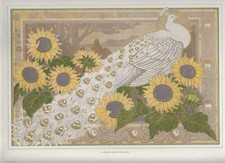 PAON et TOURNESOL, panneau décoratif Louis FUCHS - chromolithographie  - 1904