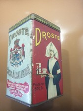 Boîte Chocolat Ancienne Métal Fer Pub Cacao Droste 500g Haarlem Hollande 