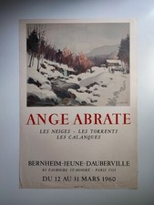 Ange Abrate Affiche Exposition 1960 Galerie Bernheim-Jeune Imp Mourlot 