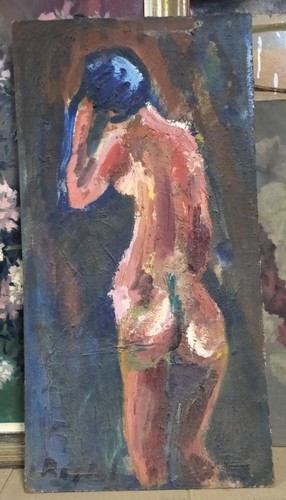 Tableau ancien huile portrait - tableau,