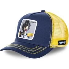 Casquette Vegeta – Style Dragon Ball Z – Bleu & Jaune – Ajustable 55-60 cm