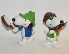 Lot 2 anciennes figurines PVC chien SNOOPY Peanuts BD aviateur vintage 80 - 90's