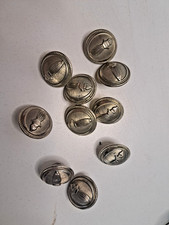 Lot 10 boutons TW&W Paris 21mm