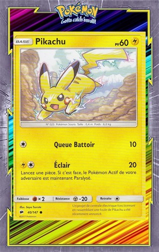Pikachu sl03 ombres ardentes - pikachu,