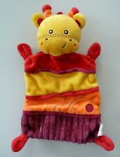 *. DOUDOU PLAT NICOTOY GIRAFE VACHE ORANGE JAUNE ROUGE BORDEAUX EXCELLENT ETAT