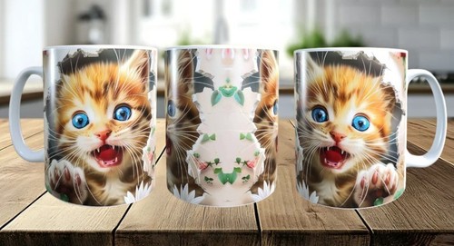Mug chat mignon regardant - mignon,,