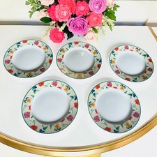 Lot de 5 assiettes à dessert Guy Degrenne – Sucré Salé "Fleurs à Fleurs"