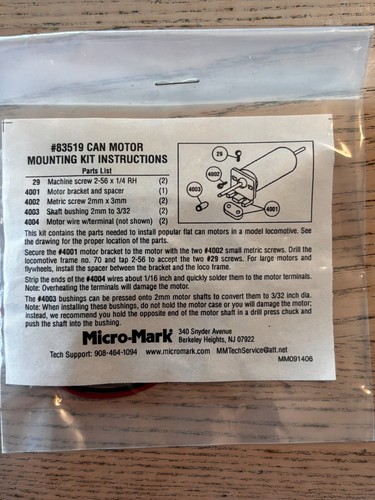 Micro mark 83519 - micro-mark, motor