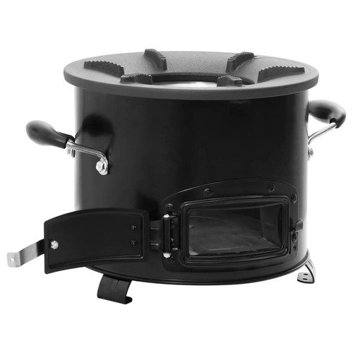 Poêle bois camping noir - bois,
