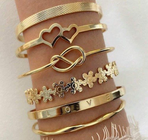 Bracelet femme doré lot - 6x,