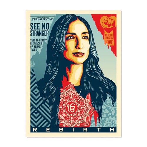 Shepard fairey rebirth signed - fairey,