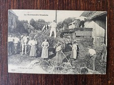 Cpa 76 - LA NORMANDIE ILLUSTREE - Le Battage des Grains (animée)