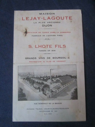 Ancienne brochure maison lejay - ancienne,