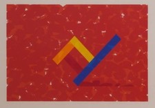 Par Arnoldi ( B.1941 Danemark) Rouge Chaise Imprimé En Couleurs. Édition 69/100