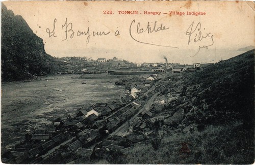 Cpa tonkin hongay village - cpa, ak