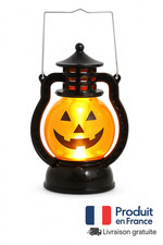 Lanterne citrouille LED Halloween 12 cm – Décoration lumineuse fête – Veilleuse