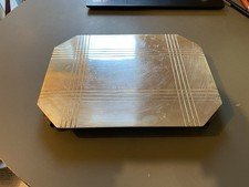 Dessous de plat Ercuis vintage métal argenté. poinçon. Géométrique moderniste