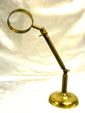 ?? SUPPORT DE LOUPE EN BRONZE DE BUREAU BRAS ARTICULE ROTULE MOBILE NACHET
