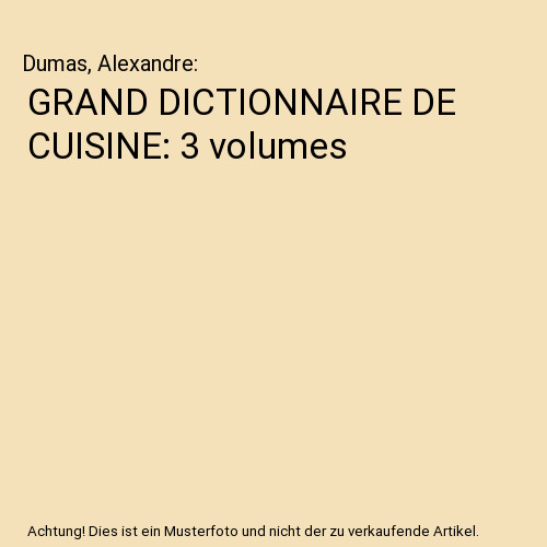 Grand dictionnaire cuisine - dictionnaire,