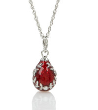 Collier pendentif oeuf rouge