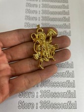 Doré Flying Bajrang Bali Hanuman Pendentif Hindou pour Hommes Et Femmes Religion