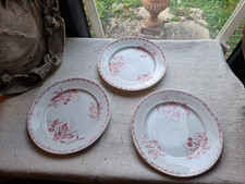 3 Assiettes plates décor