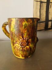 Pichet en terre vernissé XIX em sud ouest , art populaire