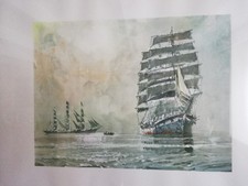 Lithographie Marin Marie, 1901-1987.   Peintre De la Marine en 1934