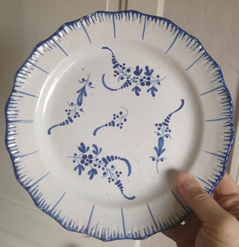 Belle assiette faience xixeme - assiette,