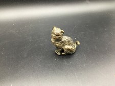 #  Chat bronze de Vienne  Austrian Wien cold painted  cat signé Geschützt